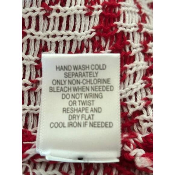 Y2K Breckenridge Petite Red Fair Isle Zip Cardigan Sweater – PL - Picture 8 of 8